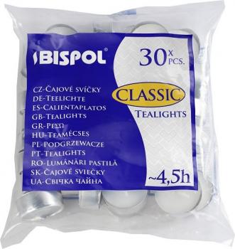 Свічки чайні Bispol Classic Tealights 1,5 см 30 шт