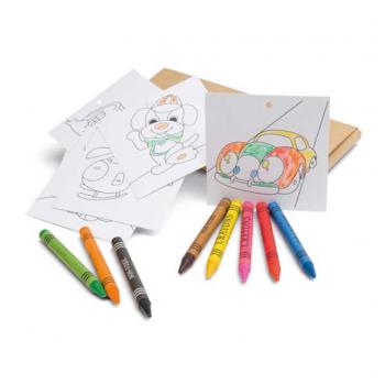 Набор для рисования, 8 восковых цветных карандашей
