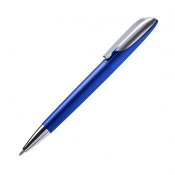 Ручка шариковая, пластиковая с металлическим клипом leon