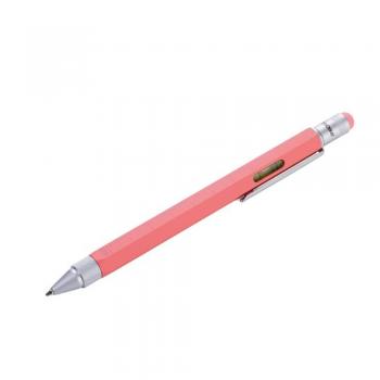 Шариковая многозадачная ручка construction со стилусом; линейкой; отверткой 