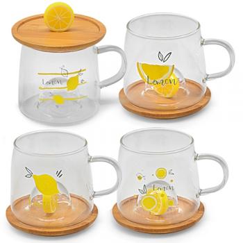 Чашка с крышкой-подставкой "Lemon" 280 мл