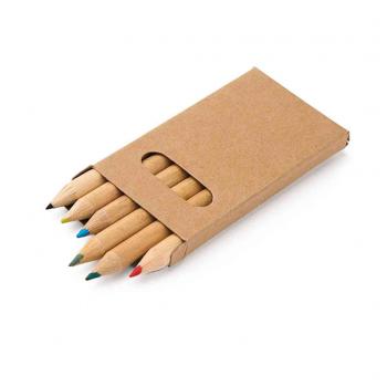 Коробка с 6-ю цветными карандашами