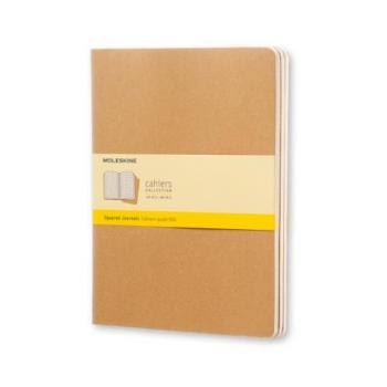 Блокнот cahier journals x-large, клетка, 120 стр, kraft brown 