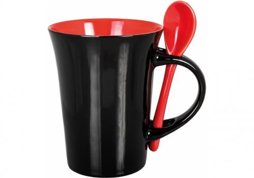 Чашка керамическая с ложкой DORIS Optima promo 300мл
