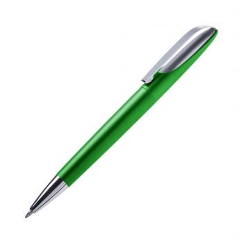 Ручка шариковая, пластиковая с металлическим клипом leon