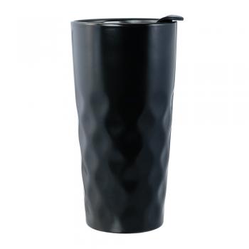 Керамическая чашка с двойной стенкой Lettie 420 мл Черная