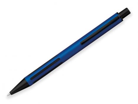 Металлическая шариковая ручка, синие чернила,