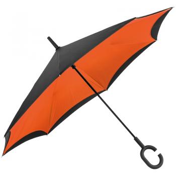 Зонт-трость с обратным складыванием,