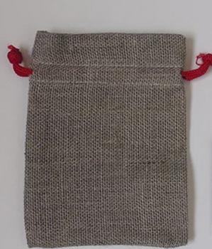 Подарочные мешочки из льна со шнурком (13,5х17,5)